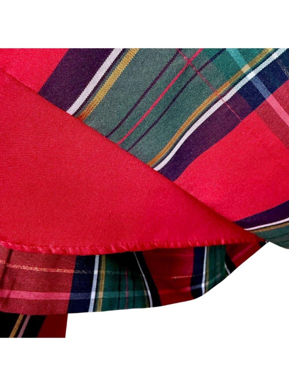 Talbots Holiday Maxi Skirt Size 10 Red Gold Plaid Preppy Christmas Full Maxi - Picture 10 of 12